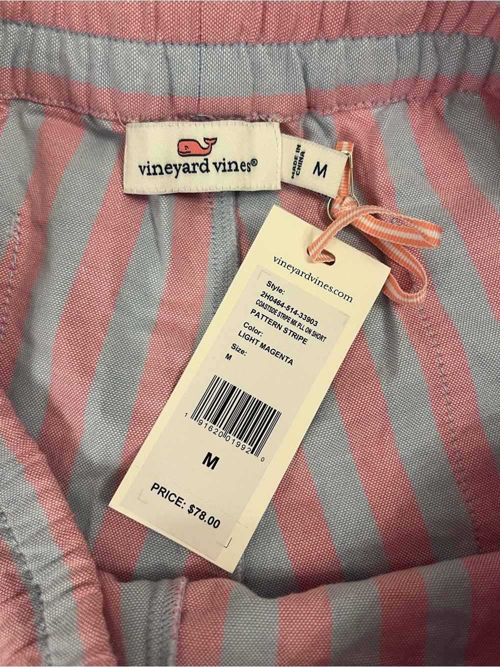 Vineyard Vines Striped
Pop Embroidered 
Pull-On Shorts NWT size Medium - Picture 6 of 9